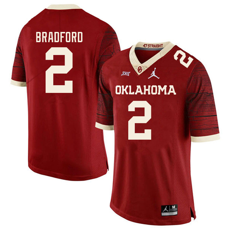 Oklahoma Sooners #2 Tre Bradford College Football Jerseys Sale-Retro